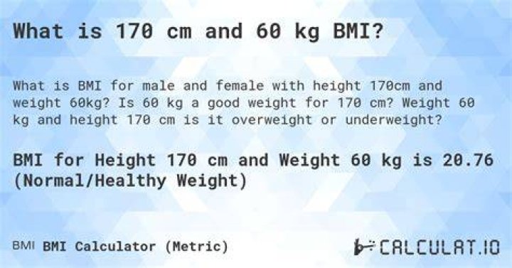 170センチ60キロは太ってる？見た目・BMI・理想体重を詳しく解説